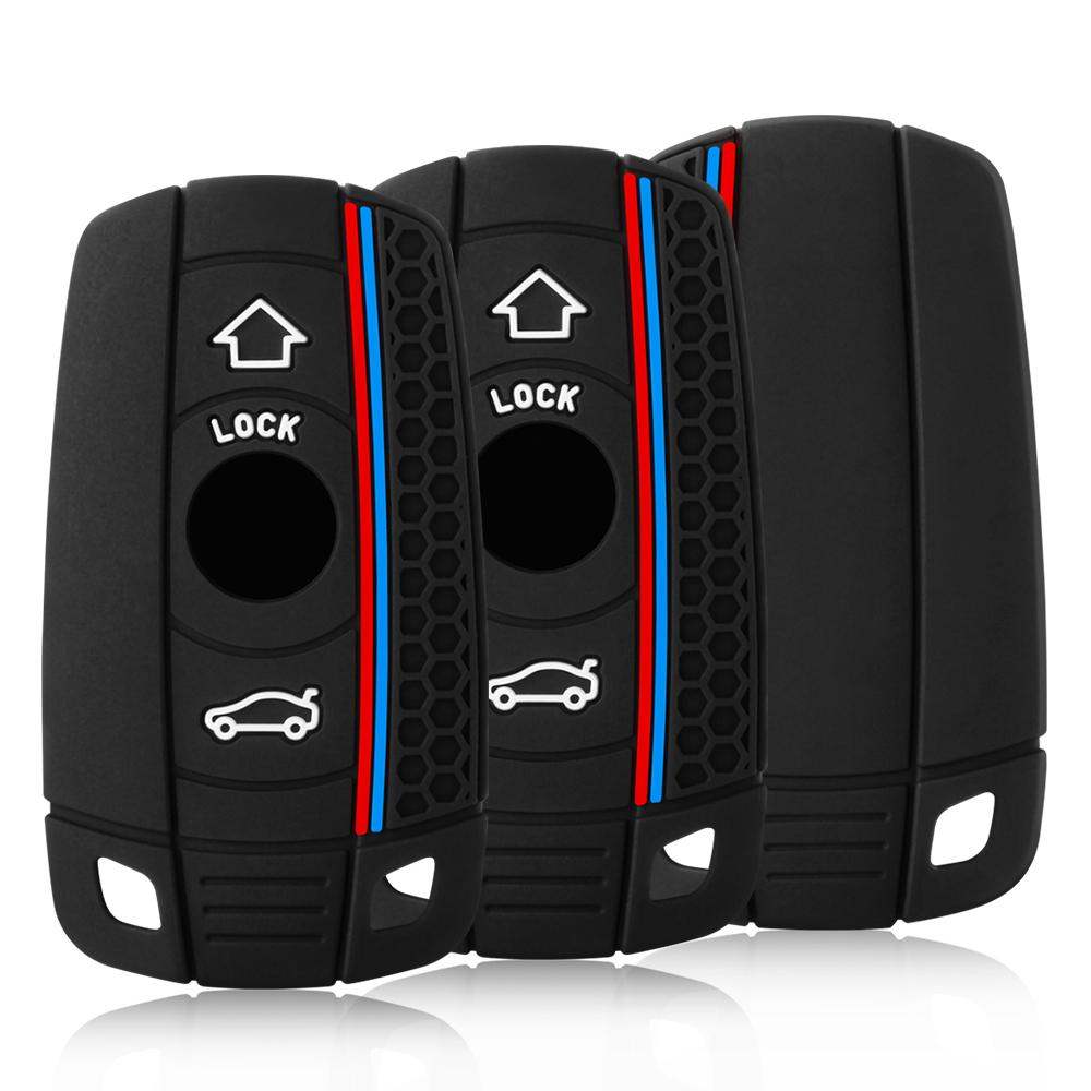 Silicone Remote Car Key Shell 3 Button Case Styling Cover Fob For BMW 1 3 5 6 Series E90 E91 E92 E60 E70 E71 E72 E82 E87 E88 E89