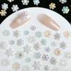 1Set Random White Iridescently Snowflake Resin Nail Decoration DIY Manicure Safe Resin Craft
