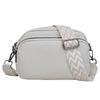 1 Piece Ladies Pure Color Pu Messenger Bag Fashion Wide Shoulder Strap Women'S Bag Multi-Flap Pocket Pants Square Bag Quality