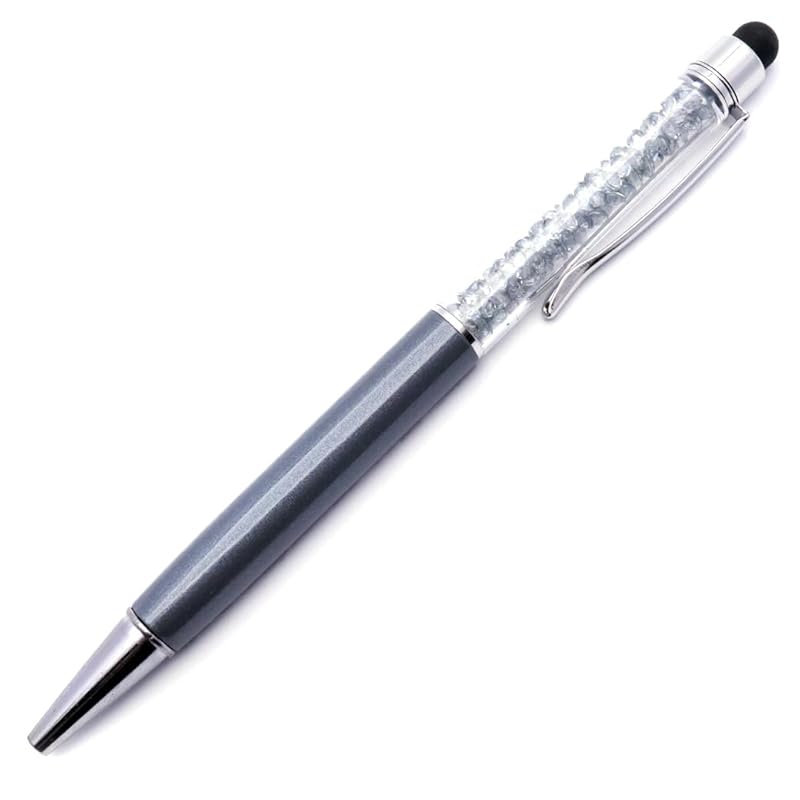 

[GOLD STONE] ballpoint pen Sparkling with crystal Thickness 1.0mm touch pen kirakira gray