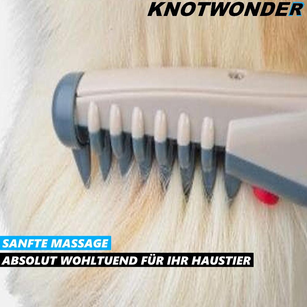 KNOTWONDER elektrische Knotenbürste Fellpflegebürste langhaar entfilzen Hunde