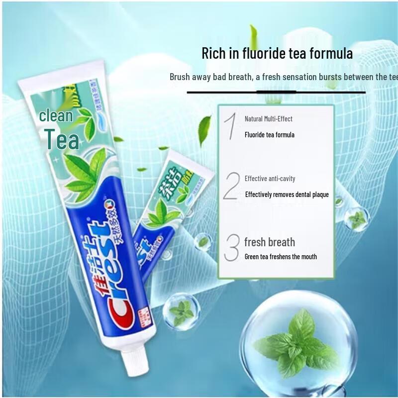 Crest Herbal Crystal Toothpaste, Refreshing Mint, 10-Pack