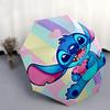 1pc Stitch,Heart Automatic Folding Umbrella: Compact 8-Bone Design Cartoon Outdoor Travel Companion, Business Umbrella, Christmas Valentine'
