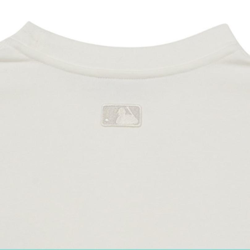 MLB Solid Color Pullover Crew Neck Short Sleeve T-Shirt Women Tops White 3AMTB0531-07IVS