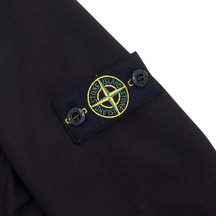 Stone Island Logo Patch Zip Long Sleeve Jacket Kids jackets Black 7716Q0312-V0029
