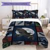 Crow Decoration Pattern Bedding Uilt Set Uilt Cover Pillowcase Home Decoration Birthday Gift (1 * Duvet Cover + 2 * Pillowcase  Without Core)53
