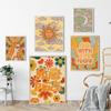 70s Gallery Flower Retro Wall Art Canvas Prints Vintage Abstract Poster Painting Dorm Mural Living Bed Room Home Colorful Decor