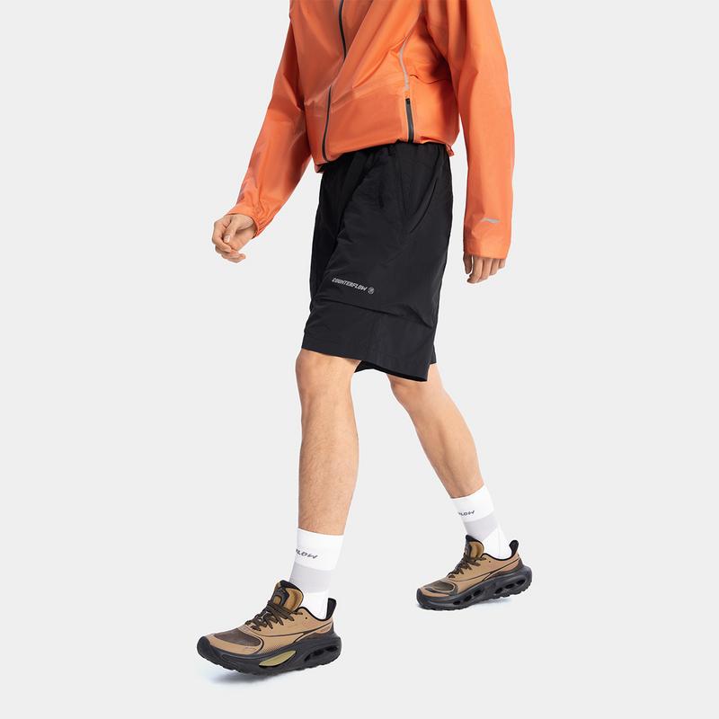 Li Ning CF Casual Simple Water-Resistant Solid Quick-Dry Sports Shorts Men shorts Black AKSV241-4