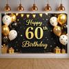 Birthday Celebration Backdrop Balloon Decorations Milestone Birthday Background 60th Birthday Display Luxury Design