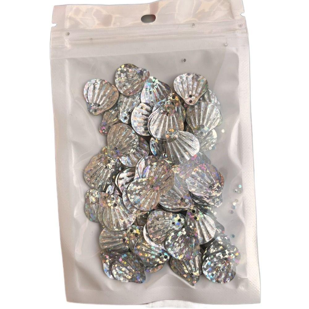 Shell Shape Mermaid Flake Glitter Auroral coloration Shell Sequins DIY Tools Nail Art Decor  Women