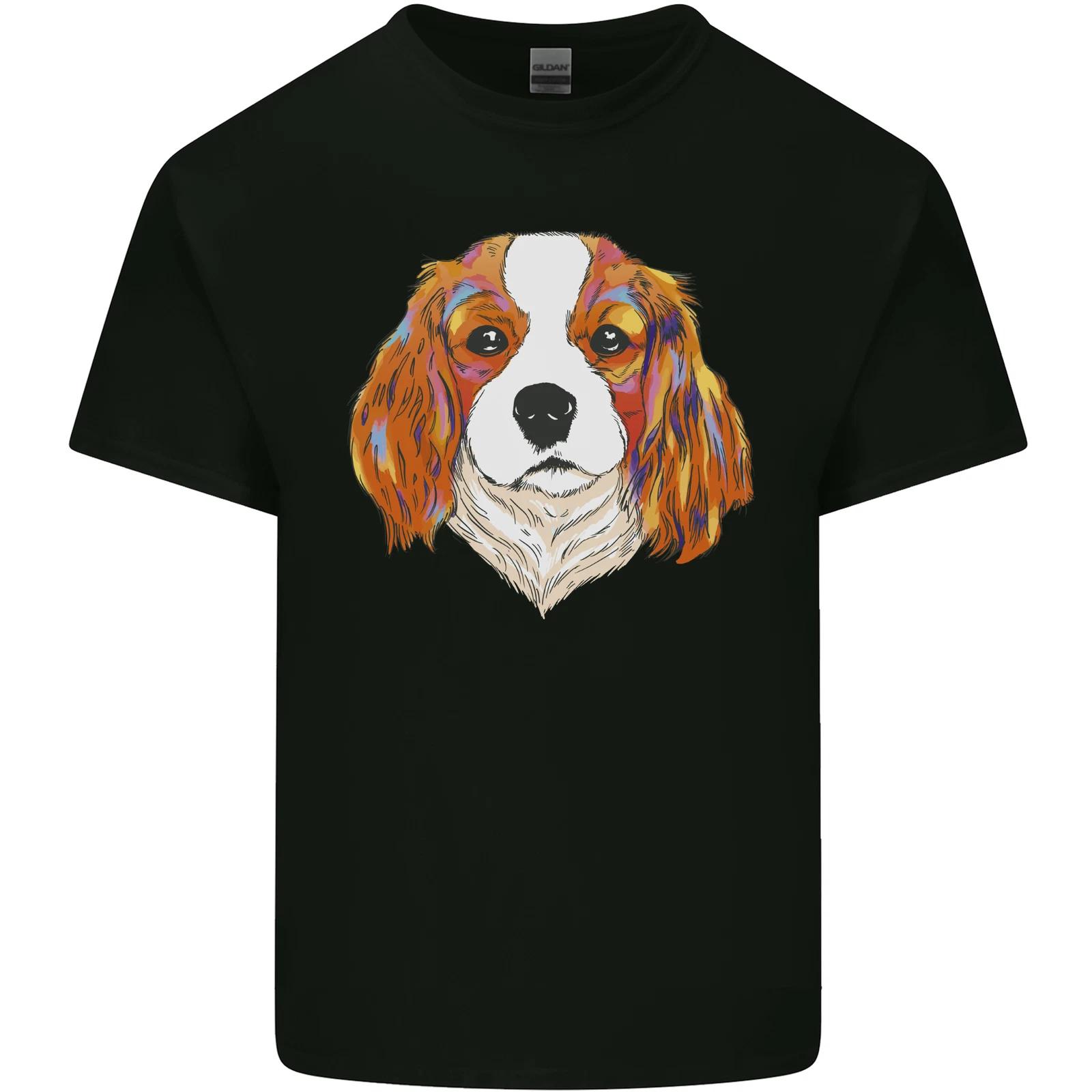 

A Colourful King Charles Spaniel Dog Kids T-Shirt Childrens XL