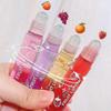 6pcs/set Transparent Hydrating Lip Gloss Fruit Roll-on Balm Makeup Primer Moisturizing Clear Lip Oil Long Lasting