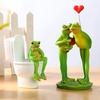 Creative Resins Musician Frogs Statue Figurine for Indoor or Outdoor Decoration Home Office Desktop Shelves Ornament