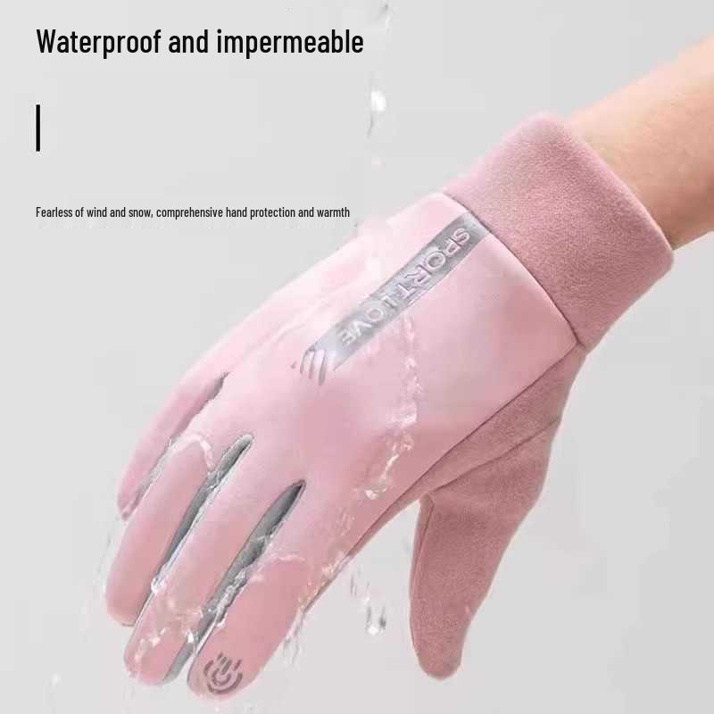 Unisex Windproof & Water-Repellent Touchscreen Winter Cycling Gloves - Non-Slip, Fleece-Lined, for Outdoor & Electric Vehicle Riding.