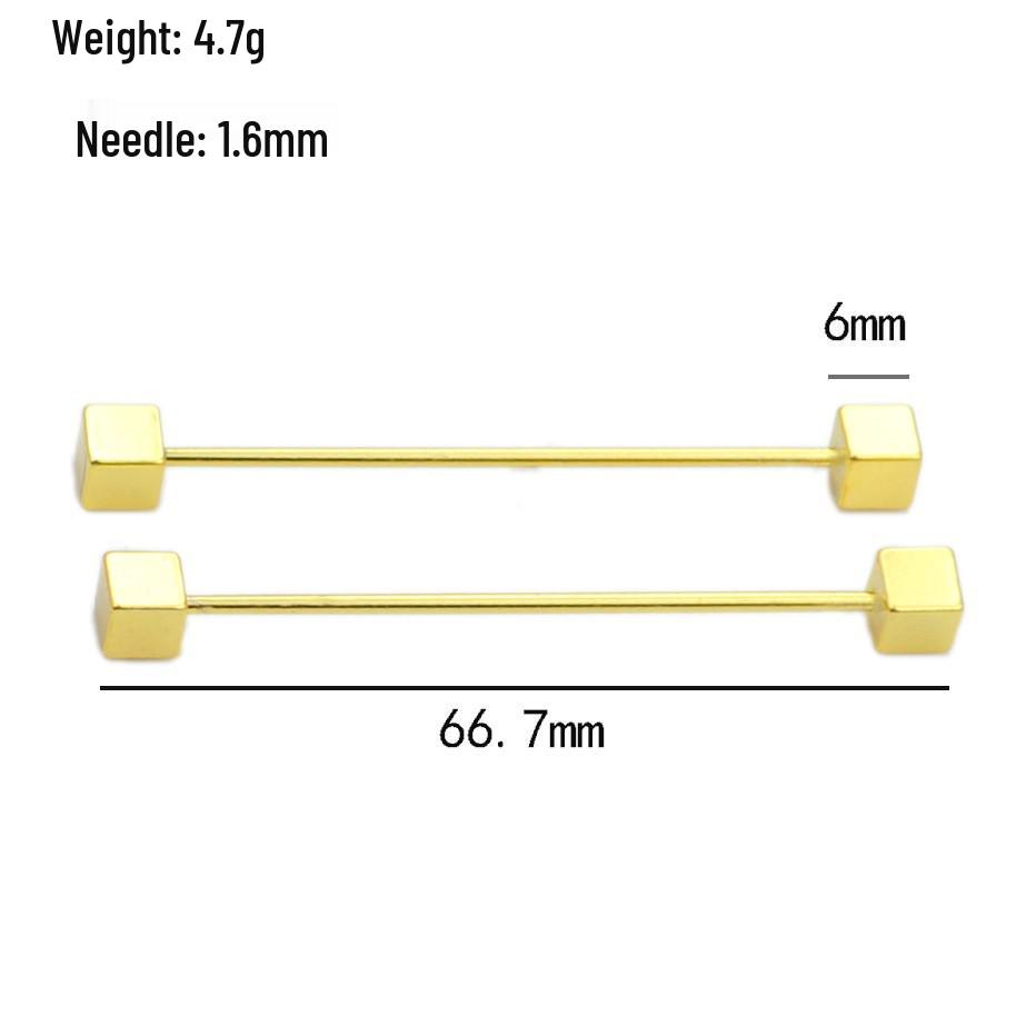 Men's Gold Rhinestone Collar Pin - Business Wear Accessory