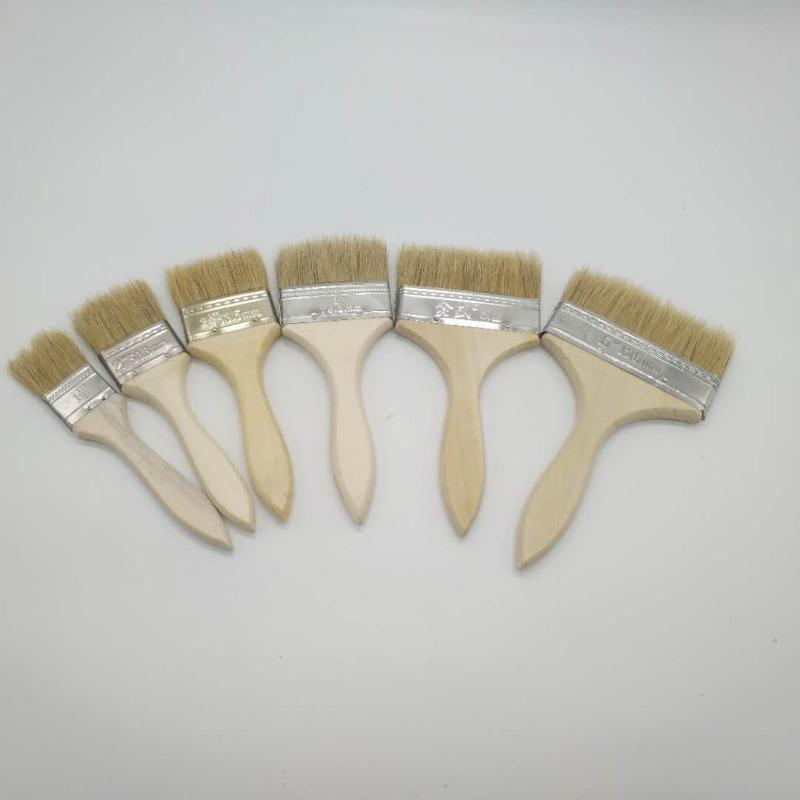 Thick Wooden Handle Bristle Paint & BBQ Brush Collection