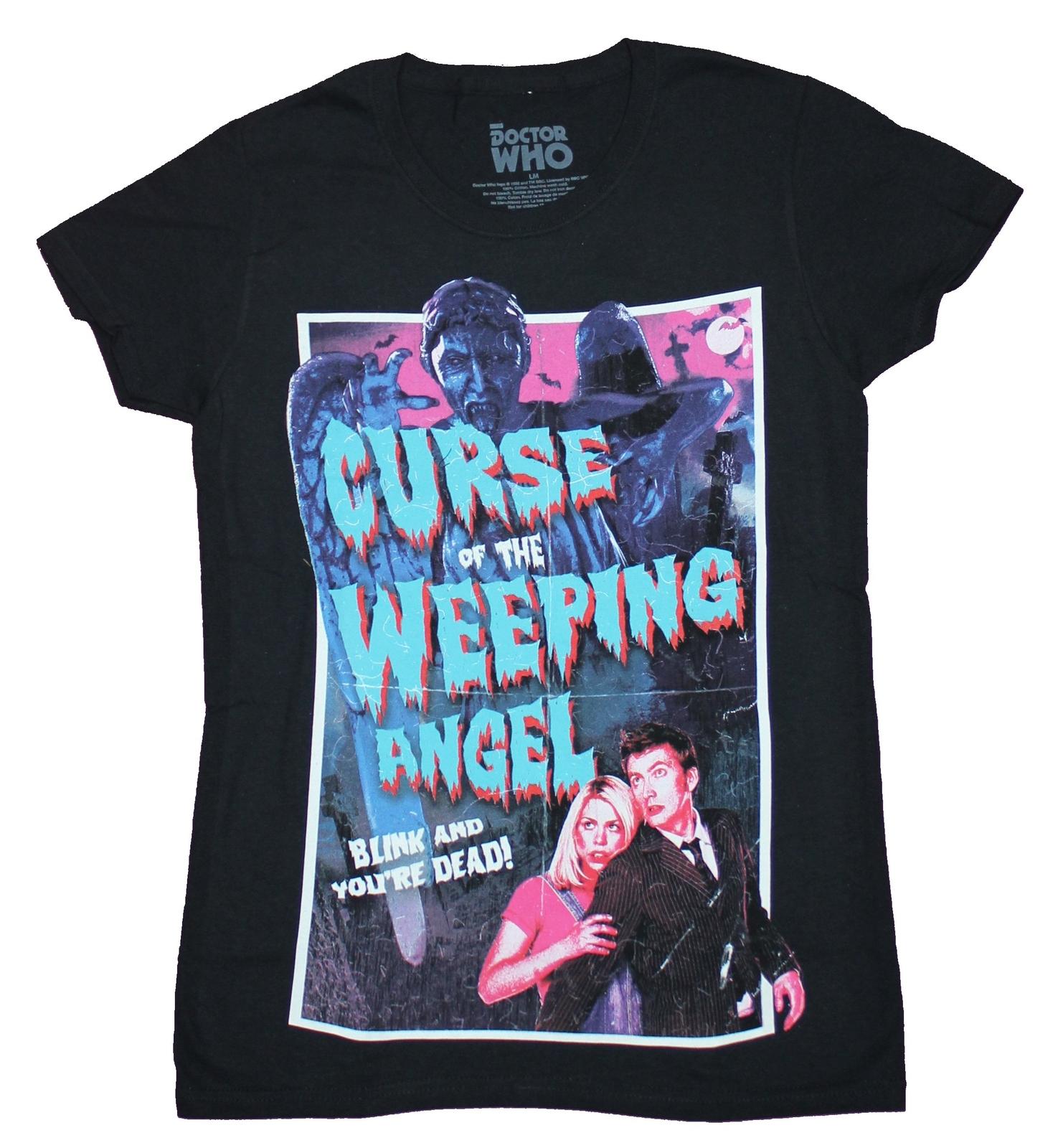 Doctor Who Girls Juniors T-Shirt - Curse of the Weeping Angel Poster M