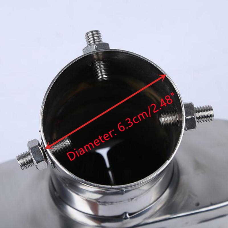 Vârf tobe de eșapament rotund pentru mașină Evacuare din oțel inoxidabil 1 până la 2 țevi duble ornamente cromate Gâtul de coadă din spate al mașinii modificat