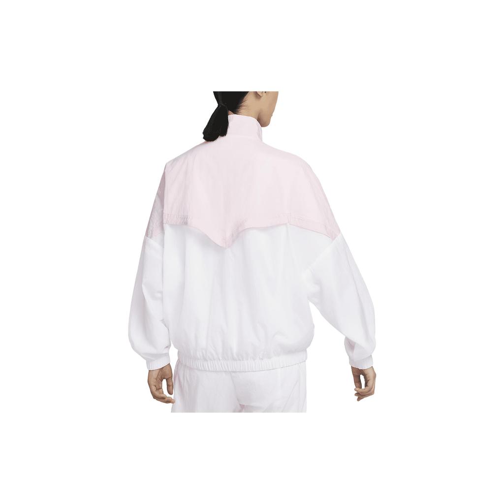 New Nike Sportswear Essential Windrunner Women's Woven Jacket 'White/Pink' DM6186-690
