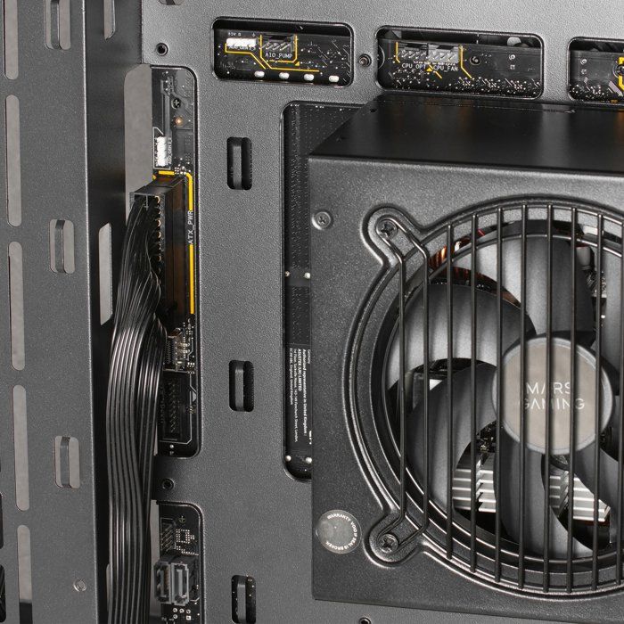 Boîtier atx - mars gaming - mc-3tcore - triple verre trempé - double chambre - noir