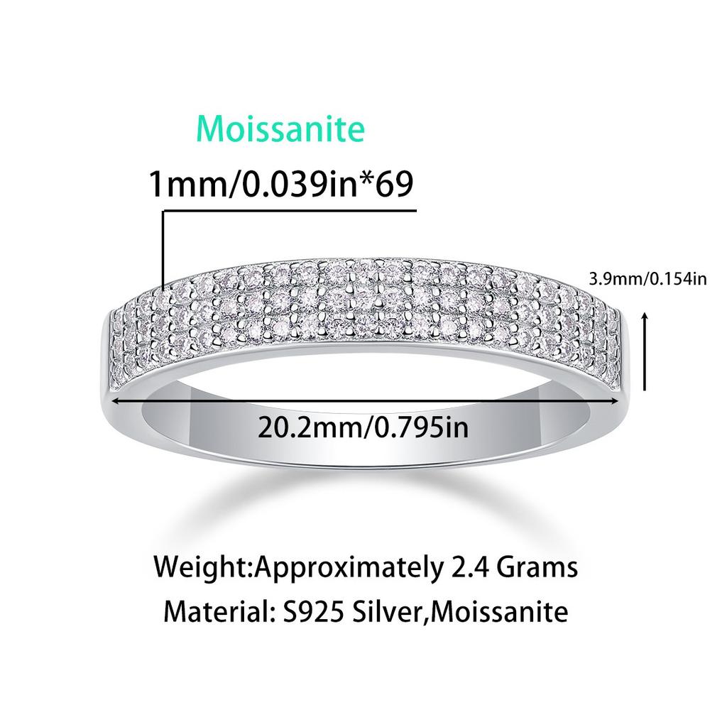 Nabest Luxury Jewelry CopperWomen Ring GRA Certified VVS D 3EX Moissanite Full Diamond Engagement Wedding Rings