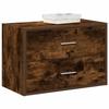 VidaXL Cabinet with 2 Drawers Smoked Oak 60x31x40 Cm Engineered Wood, Storage Cabinet, Sideboard, Buffet Cabinet, 858829