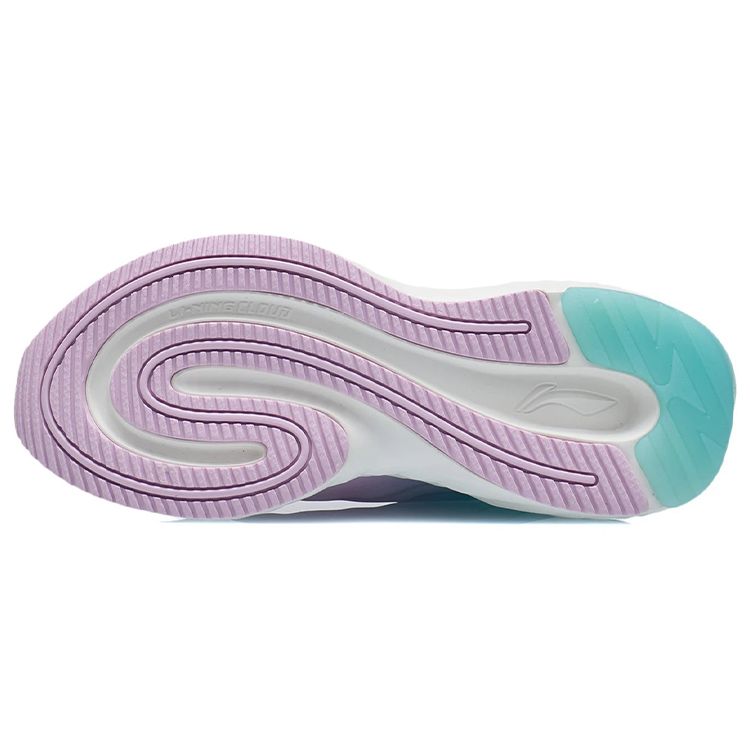 Li-Ning Non-Slip Wear-Resistant Low-Top Running Shoes Women Sneakers Light-Blue ARSR038-3