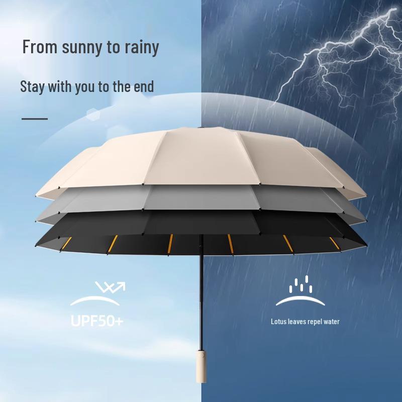 Women's UV-Protection Sun and Rain Mini Umbrella – Lightweight, Compact, Dual-Use Five-Fold Design