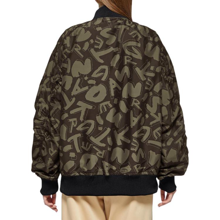 Onitsuka Tiger Letter Print Pattern Full Zip Stand Collar Jacket Unisex Jacket Black 2183A929-001