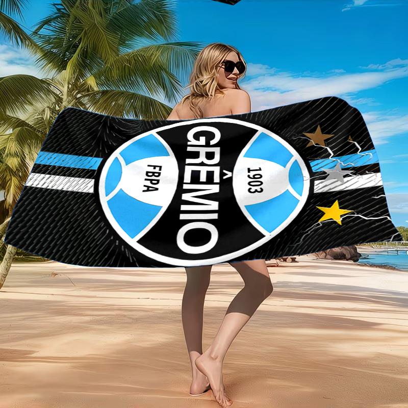 Gre-mio Football Badge Printed Microfiber Beach Towel, Soft And Absorbent, Quick-Dry, Ideal for Summer Travel, Beach Essential, Swimming Pool
