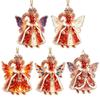 2D Flat Goat Hanging Ornament Set Acrylic Shining Goat Pendant Simulation Artificial Rhinestone Keychain Holiday Party Decor