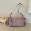 PU Suede Hobo Bag Women's Fashion Shoulder Tote with Multiple Zip Pockets Casual Everyday Handbag