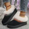 Luxury Thick Plush Platform Snow Boots Women 2025 Winter Keep Warm Fur Cotton Shoes Woman Faux Suede Ankle Botas Padded Shoes