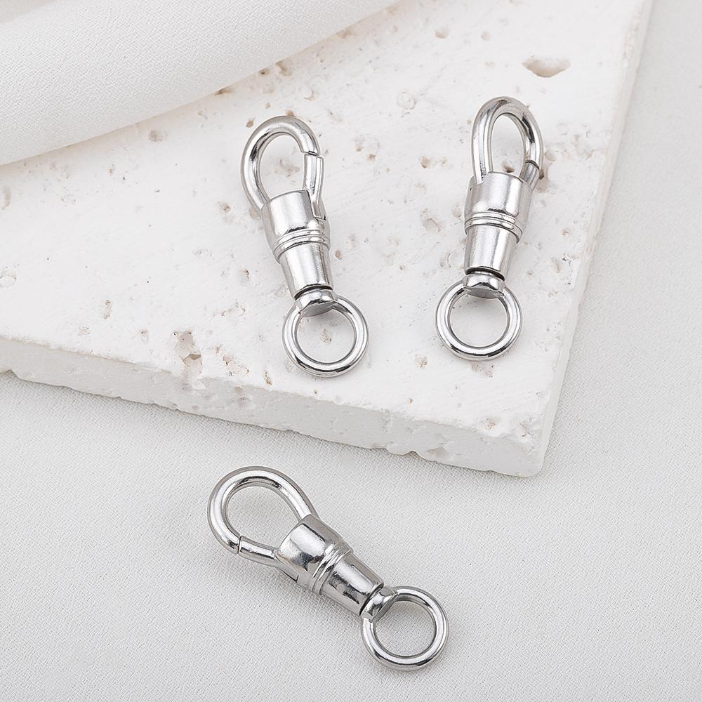 

18K Gold Plated Stainless Steel Bag Key Chain Hook Clasps Lobster Clasp Hooks Connectors DIY Jewelry Making Supplies Accessories 1pc 9X25mm