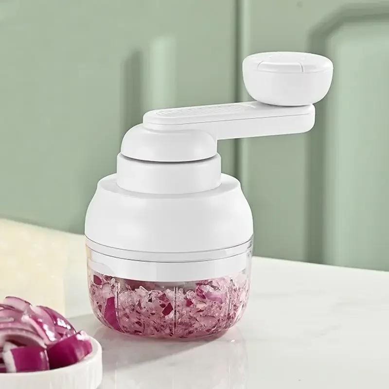 Hand-cranked garlic paste wonder meat grinder, small household manual mixing and grinding machine