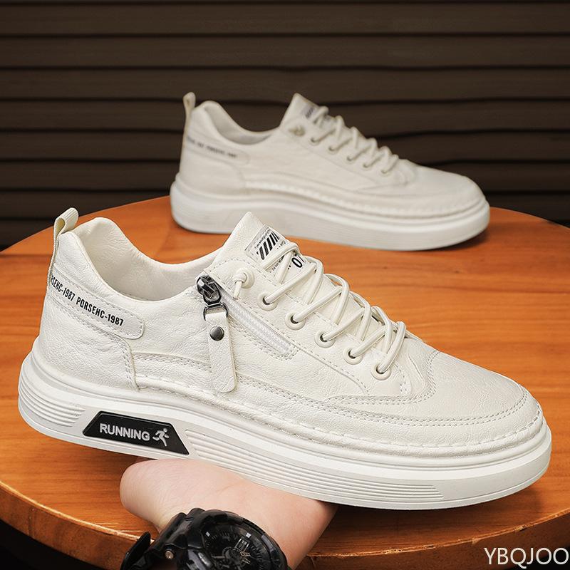 2025 New Summer Lace Up Thick Bottom Casual Flats Solid Color Sneakers  Anti-slip Outdoor Walking Sports Board Shoes