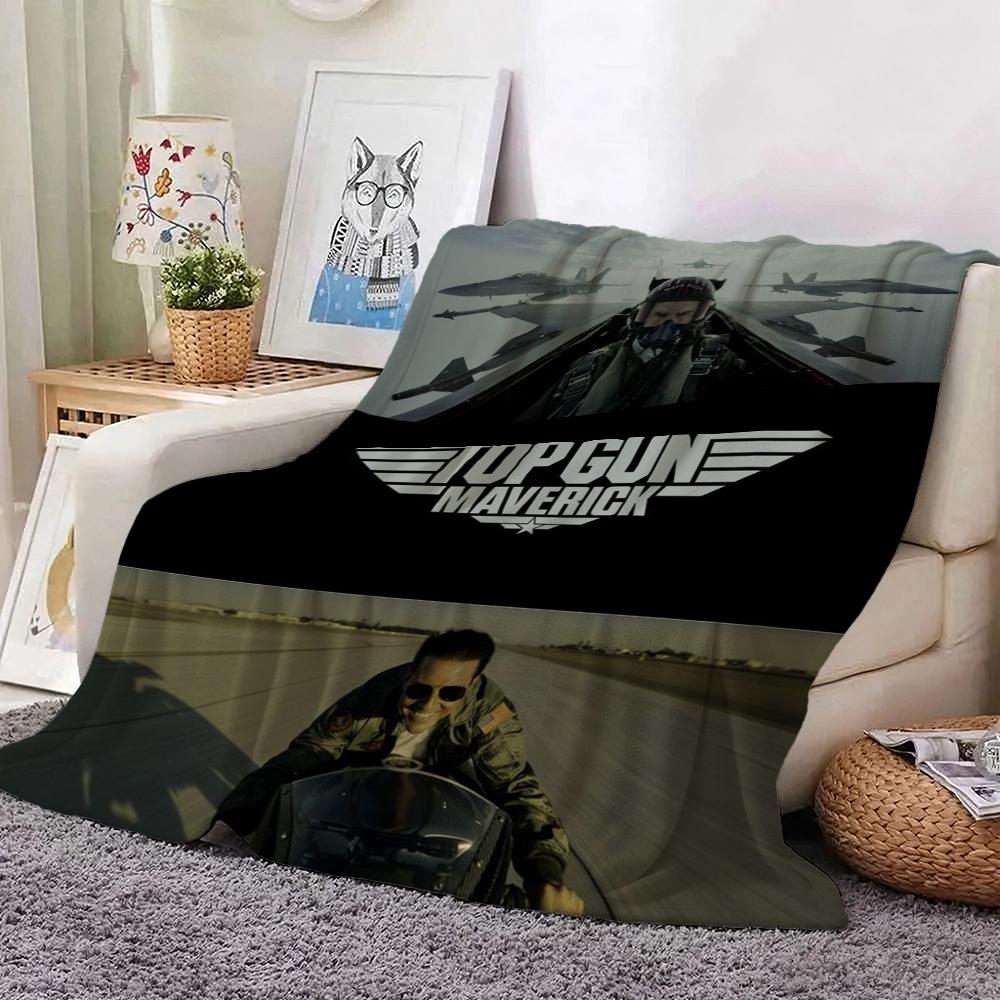Top Gun Maverick Movie Poster Pattern Blanket Fluffy Plush Throw Blanket For Living Room Gaming Room Home Decor Holiday Gift