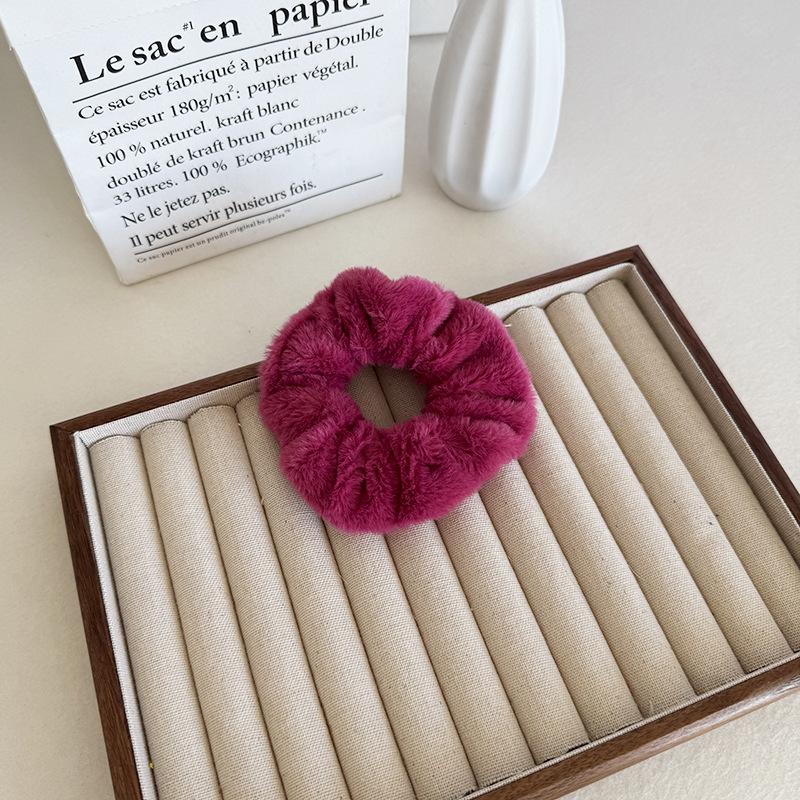 Herbst/Winter Plüsch Haargummis - Groß Süße Milchtee Farbe für Frauen