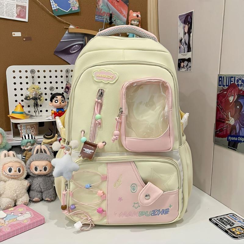 New High-value Fresh and Sweet Dopamine Transparent Bar High School Students Large-capacity Backpack