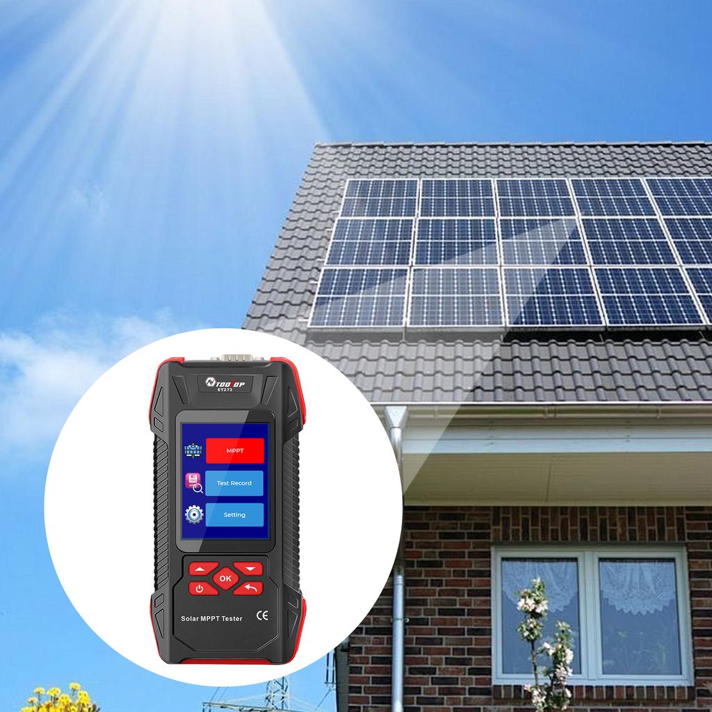 2000W Solar Power Meter with Protection Function Multimeter Solar Panel MPPT Tester 2KV 60000 Counts for Photovoltaic Testing