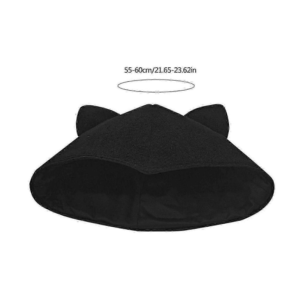 Cats Ear Hat, Women's Halloween Cosplay Witch Hat, Breathable Black for Festival Carnivals Stage Performances