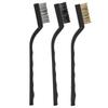 3pcs Mini Wire Brush with Plastic Handle for Cleaning Tree Trunk Burr Bonsai Brush Garden Cleaning Tool
