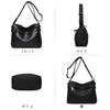 FORRICA Women's Large Capacity Lightweight Shoulder Bag, Elegant PU Leather Crossbody Bag, Perfect for Commuting and Travel, Black