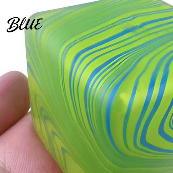 Slow Rebound Stress Cube Flow Texture Toy Anxiety Relief Squeeze Sensory Home Office Relaxation TPR Decompression Ball Pinch