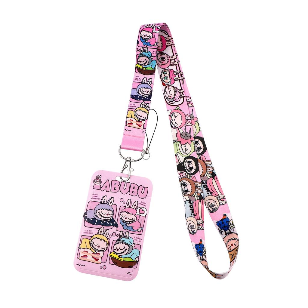 Badge Holders Card Pocket  Adjustable Neck Strap for ID Cards, Office, School - Soft Fabric Lanyard for Nurses, Teachers, Kids
