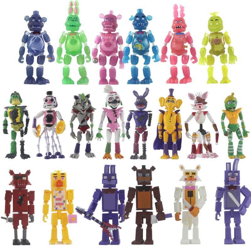 Five Nights At Freddy's Leuchtende Actionfiguren Set 6/8 Stück