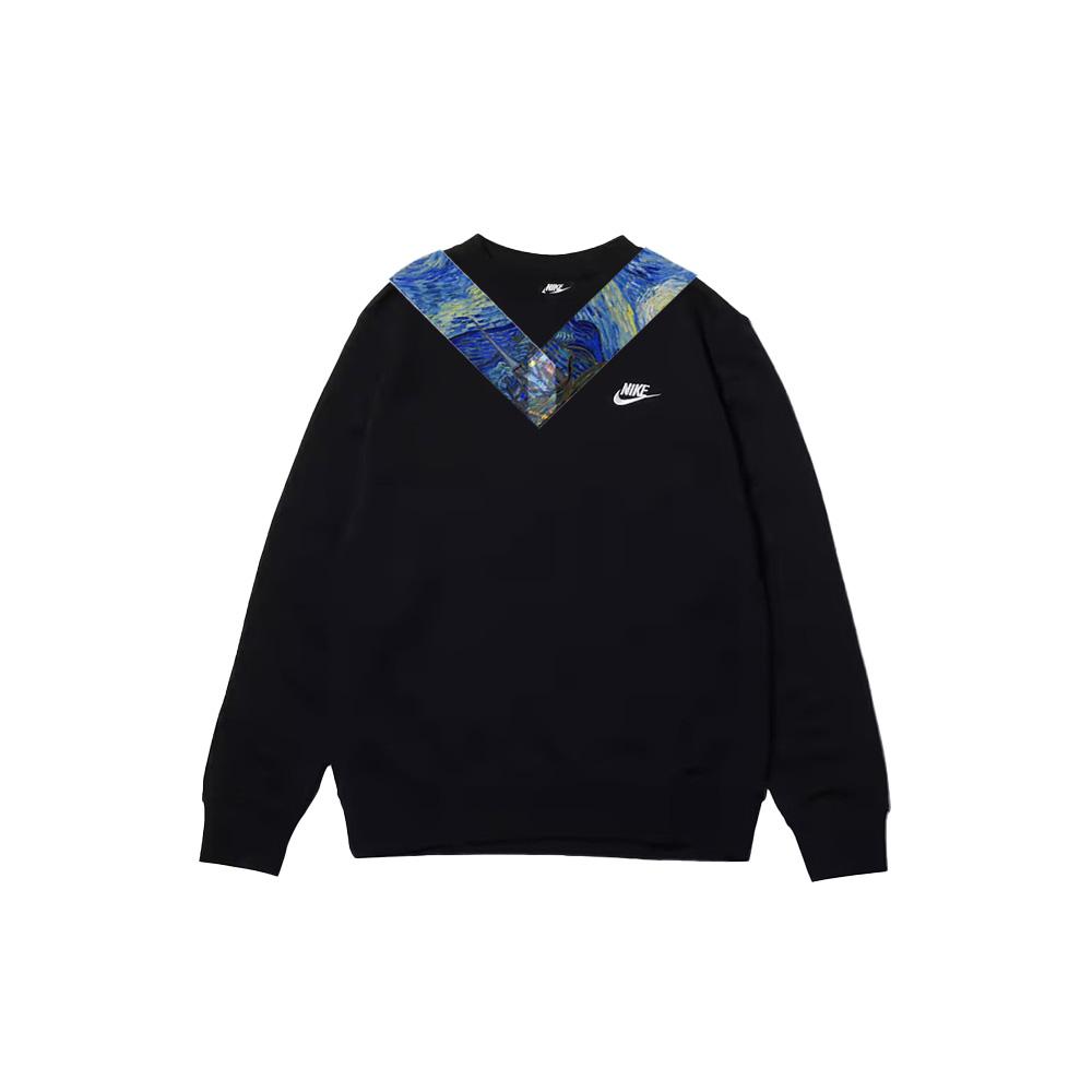 

Nike Художественный Креативный Пэчворк Звездное Небо Вышивка Новый Китайский Стиль Универсальный Логотип с Буквами Круглый Вырез Толстовка BV2667-010(TEAM702-D16) S