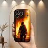 Fire Safety Firefighter Phone Case For iPhone 17,16,15,14,13,12,11 Plus,Pro Max,XS,X,XR,SE,Mini,8,7,Soft Silicone Black Cover