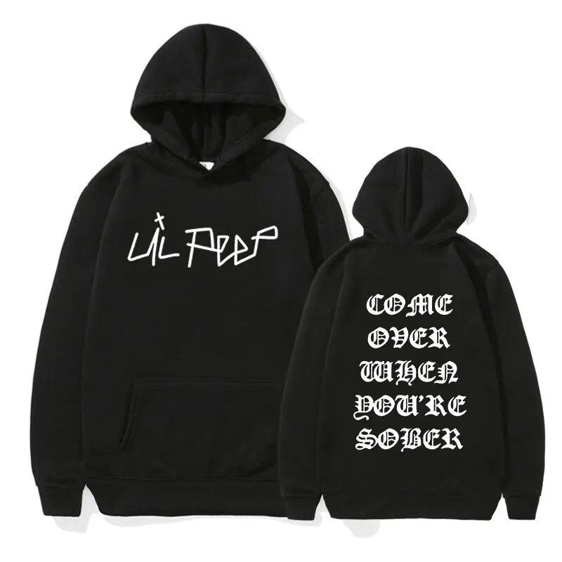 

Rapper Lil Peep Come Over When You re Sober Tour Concert Black Hoodie Unisex Fashion Pullover Sweatshirt Unisex Hip Hop Streetwear