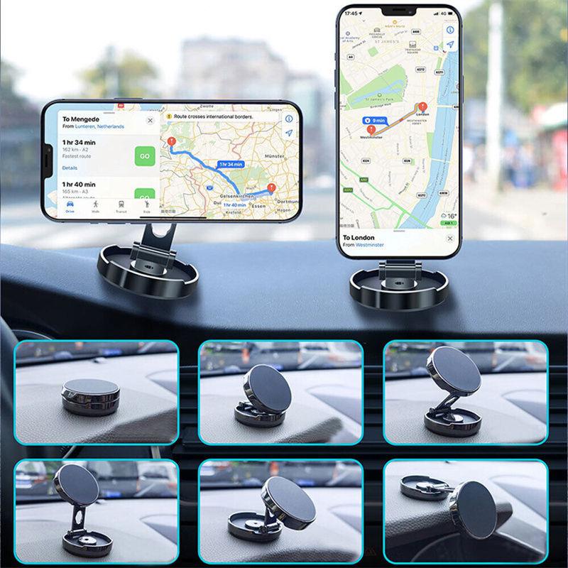 Car Magnetic Phone Holder 360 Rotating Universal Dashboard Mount Accessories Cars Phone Stand GZW